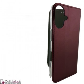 Telone dirbtinos odos dėklas - bordo spalvos (Apple Iphone 16 Plus) Telone dirbtinos odos dėklas - bordo spalvos (Apple Iphone 16 Plus)